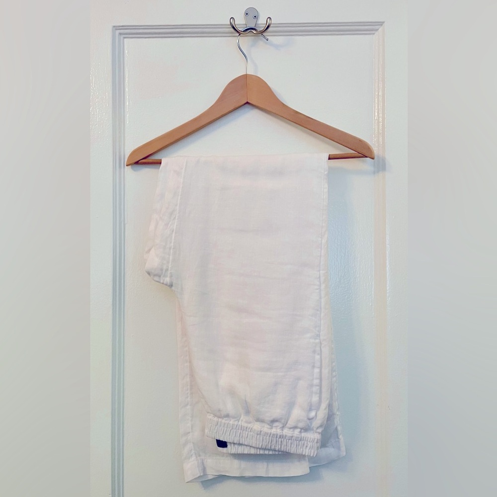 J Crew linen pants with pockets!